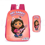 Gabby's Dollhouse School Bags 12" Backpack Princess Girls Cute Mochilas