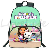 Gabby's Dollhouse Backpack Cartoon School Bags Gabby Cat Children Schoolbag