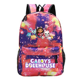 Gabby's Dollhouse School Backpack Boys Girls Bookbag Teens Daily Travel Bag