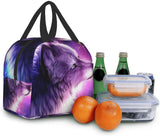 Space Wolf Lunch Box Travel Bag Insulated Cooler Lunch Bags Girls Boy Picnic Tot