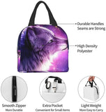 Space Wolf Lunch Box Travel Bag Insulated Cooler Lunch Bags Girls Boy Picnic Tot