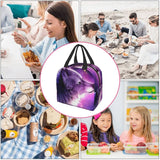 Space Wolf Lunch Box Travel Bag Insulated Cooler Lunch Bags Girls Boy Picnic Tot