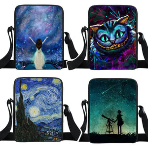 Galaxy Nightfall Tree Crossbody Bag Canvas Shoulder Bags