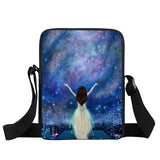Galaxy Nightfall Tree Crossbody Bag Canvas Shoulder Bags