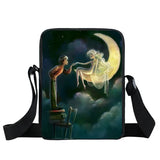 Galaxy Nightfall Tree Crossbody Bag Canvas Shoulder Bags