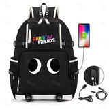Game Cosplay Rainbow Backpack for Boys Girls Student School