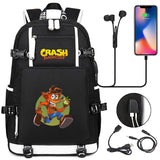 Game Crash Bandicoot Backpack for School Teenage Boys Girls Rucksack