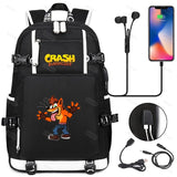 Game Crash Bandicoot Backpack for School Teenage Boys Girls Rucksack