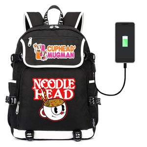 Cuphead Casual Packsack Teenagers Rucksack Unisex Travel Laptop Bag