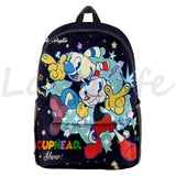 Cuphead Mugman Backpack for Kids School Bags 3D Schoolbag
