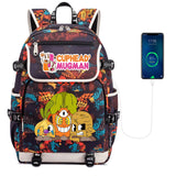 Cuphead Print Backpack USB Charging Knapsack Unisex Packsack
