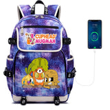 Cuphead Print Backpack USB Charging Knapsack Unisex Packsack