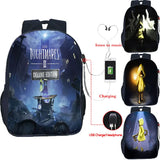 Little Nightmares 2 Mono USB Charging Backpack Double Layer Ruck