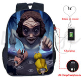 Little Nightmares 2 Mono USB Charging Backpack Double Layer Ruck
