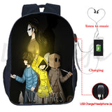 Little Nightmares 2 Mono USB Charging Backpack Double Layer Ruck