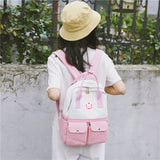 OW Anime Backpack DVA Rabbit Canvas School Bags Laptop Shoulder Travel B