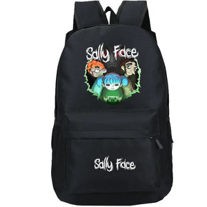 Sally Face Daily Backpack School Bags Laptop Rucksack
