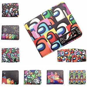 Comic Student Wallets Short PU Purse Cosplay Gift Q02