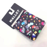 Comic Student Wallets Short PU Purse Cosplay Gift Q02