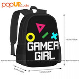 Gamer Girl Casual Smart Backpack Large Capacity School Softback Sports Bag