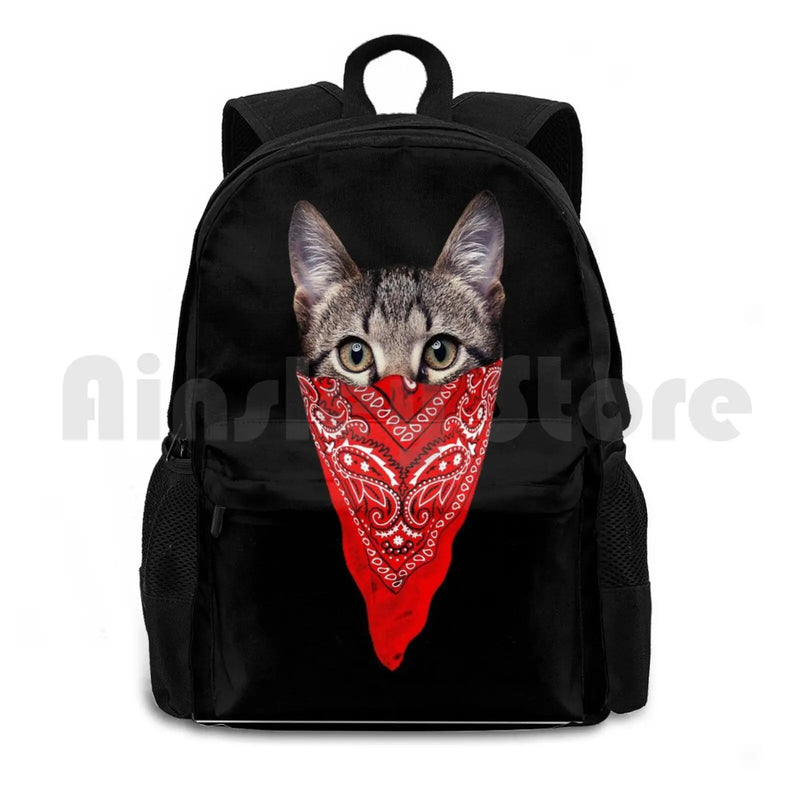 Gangster Cat Outdoor Hiking Backpack Kitty Cat