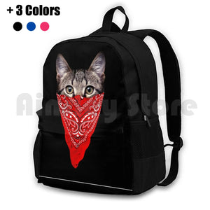 Gangster Cat Outdoor Hiking Backpack Kitty Cat