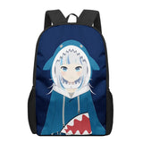 Gawr Gura hololive 3D Print School Bag Boys Girls Kids Backpack