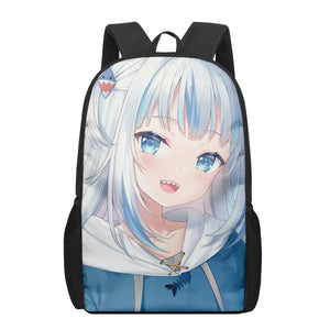 Gawr Gura hololive 3D Print School Bag Boys Girls Kids Backpack