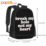 Gay Break Heart Hole Lgbt Pridegran Canaria Masc Fem Bottom Backpack