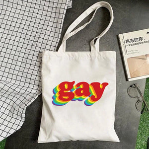 Love Wins Women Shopping Bag Love is Love Handbags Lady Canvas Bag