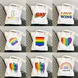 Love Wins Women Shopping Bag Love is Love Handbags Lady Canvas Bag