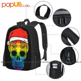 Gay Pride Santa Hat Sugar Skull Lgbt Christmas Backpack