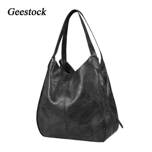 Geestock Top-Handle Bags Soft Leather Shoulder Bags Ladies Totes Bag