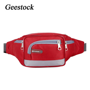 Geestock Waist Pack Oxford Cloth Waist Bag Waterproof Casual Wallet