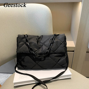 Geestock Chain Crossbody Bags Lingge Women's Handbags Casual Women Shoulder Bags