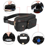 Geestock Fanny Pack for Women Double Zipper Waterproof Waist Bags