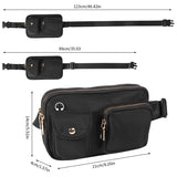 Geestock Fanny Pack for Women Double Zipper Waterproof Waist Bags