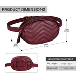 Geestock Women Waist Packs Bag PU Leather Round Belt Bag Female Fanny Pack