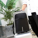 Geestock Men Anti Theft Backpack 15.6 Inch USB Charging Business Travel Bags