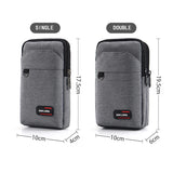 Geestock Men Waist Bag Purse High Waist Fanny Pack Double Layer Phone Pouch Bag