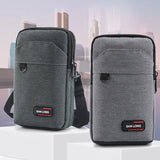 Geestock Men Waist Bag Purse High Waist Fanny Pack Double Layer Phone Pouch Bag