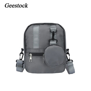 Geestock Nylon Women Shoulder Bag Casual Crossbody Bags With Mini Round Purse
