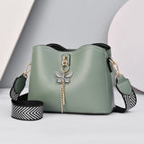 Geestock Shoulder Bag Woman Small Bucket PU Leather Crossbody Bag