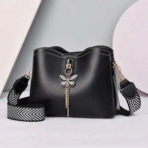 Geestock Shoulder Bag Woman Small Bucket PU Leather Crossbody Bag