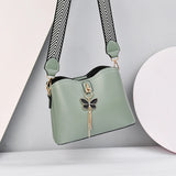 Geestock Shoulder Bag Woman Small Bucket PU Leather Crossbody Bag