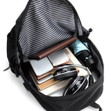 Geestock Light Men Backpack Waterproof Travel USB Charging Bag Business School