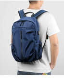 Geestock Light Men Backpack Waterproof Travel USB Charging Bag Business School
