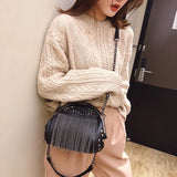 Geestock Tassel Chains Bag Punk Style Crossbody Handbag