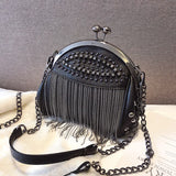 Geestock Tassel Chains Bag Punk Style Crossbody Handbag