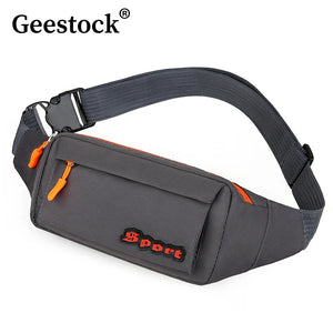 Geestock Waist Bag Pack Unisex Cell Phone Anti-lost Waist Packs